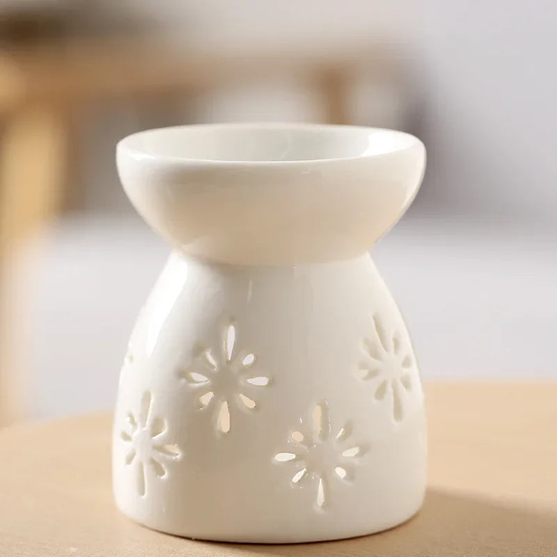 Wax Melt Essential Oil Burner, Ceramic Aroma Burners Diffuser Holder Aromatherapy Tarts Assorted Wax Scented Candle Warmer