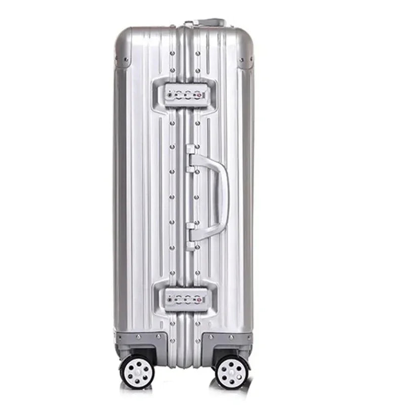 KIMLUD, New Fashion Case 20“24''26''29 Inch Aluminum Suitcase Alloy Trolley Case Universal Luggage Men Women's Travel Offers With Wheels, Silver / CHINA / 26Inches 650mm, KIMLUD APPAREL - Womens Clothes