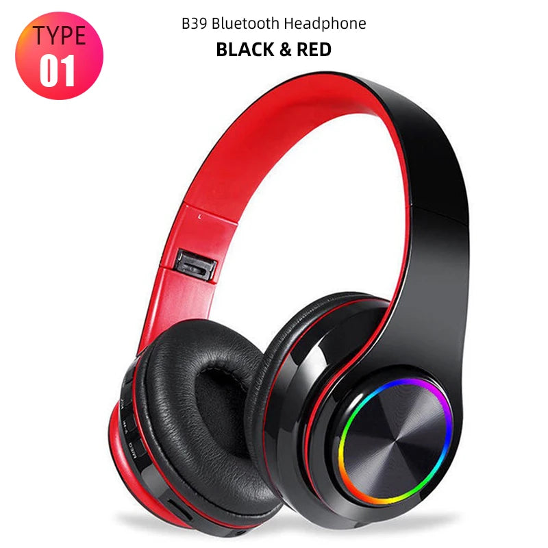 B39 Wireless Bluetooth-compatible Stereo Headset On-Ear Game Headphones Bass Earphones Foldable Sport With Mic For Huawei Xiaomi