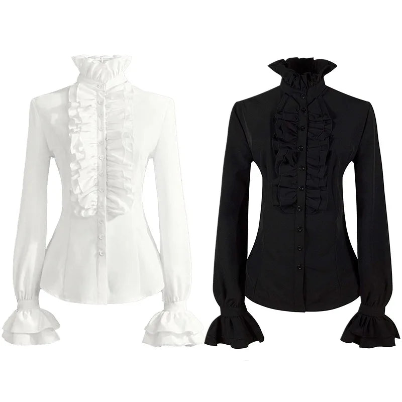 Medieval Lolita Shirts & Blouses Women's Shirt Victorian Clothing Steampunk Gothic Vampire Pirate Cosplay Halloween Costume