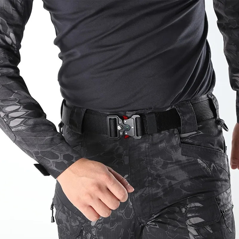 Men Belt Army Outdoor Hunting Tactical Multi Function Combat Survival High Quality Marine Corps Canvas For Nylon Male Luxury