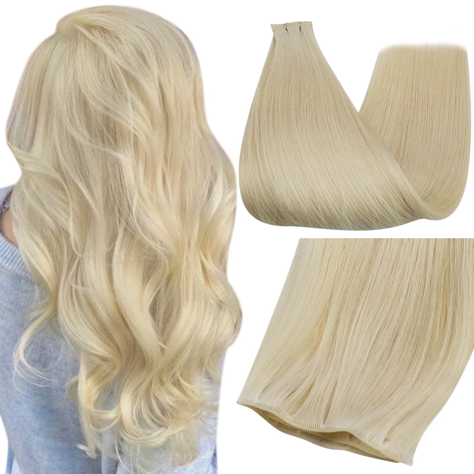 [NEW] Ugeat Human Hair Weft Virgin Human Hair Extensions Genius Weft Human Hair Extensinos Salon Quality Last 12 Months