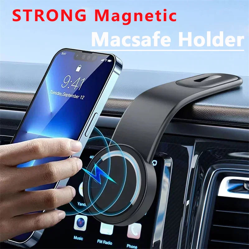 Magnetic Car Phone Holder Mount Magnet Mobile Car Bracket Dashboard Stand Support In Car For Macsafe iPhone 15 14 13 12 Pro Max