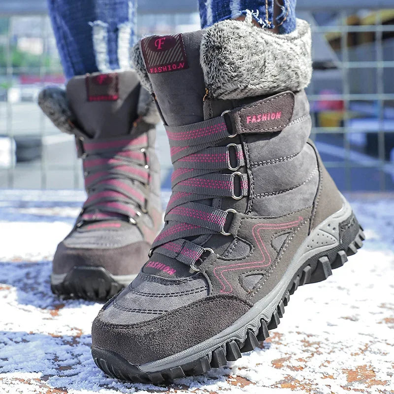 Women's Snow Boots Winter Plush Warm Platform Women's Ankle Boots Wear-resistant Waterproof Non-slip Lady Snow Boots for Womens