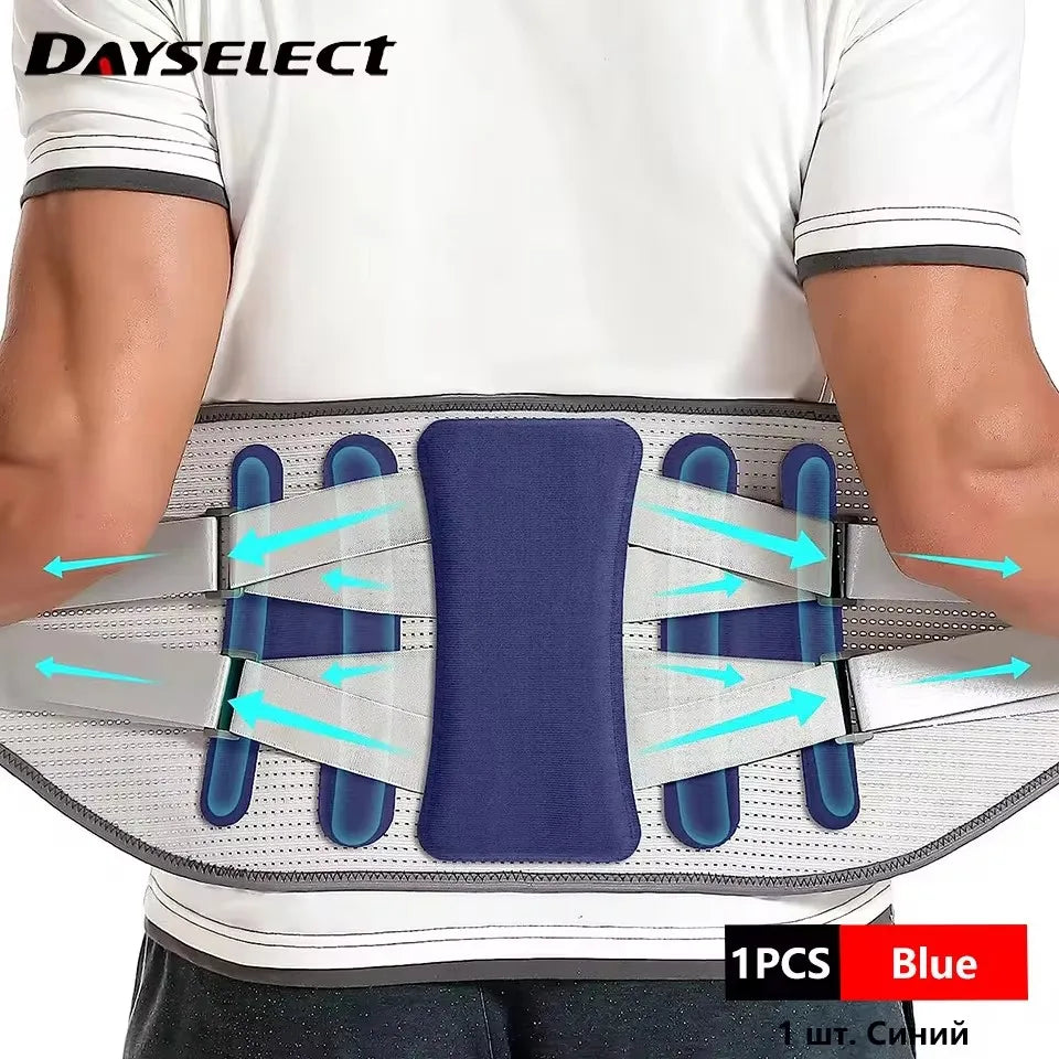 Back Brace Support Belt For Lower Back Pain Relief Adjustable Men Women Waist Lumbar Support Sciatica Scoliosis Herniated Disc - KIMLUD