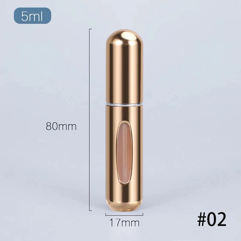 KIMLUD, 5ml Multi Color Aluminum Mini Perfume Bottle with Spray Pump Portable Empty Refillable Atomizer Bottle for Travel Essential, 104-02, KIMLUD APPAREL - Womens Clothes