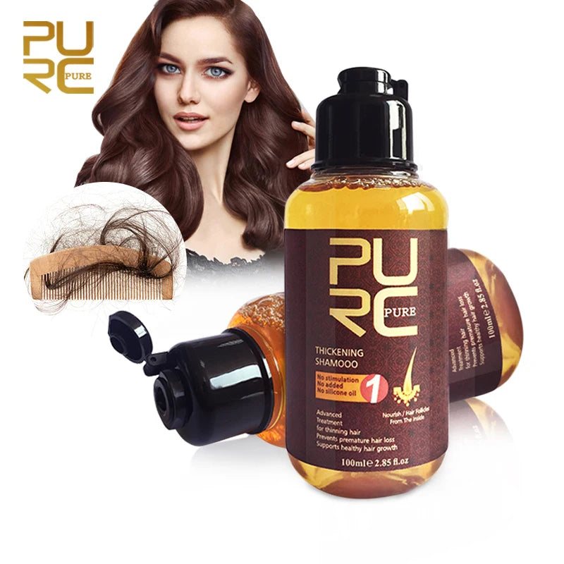 PURC Herbal Ginseng Shampoo Hair Growth Essence Treatment For Hair Regrowth Serum Repair Hair Root Thicken Hair Care 11.11 - KIMLUD