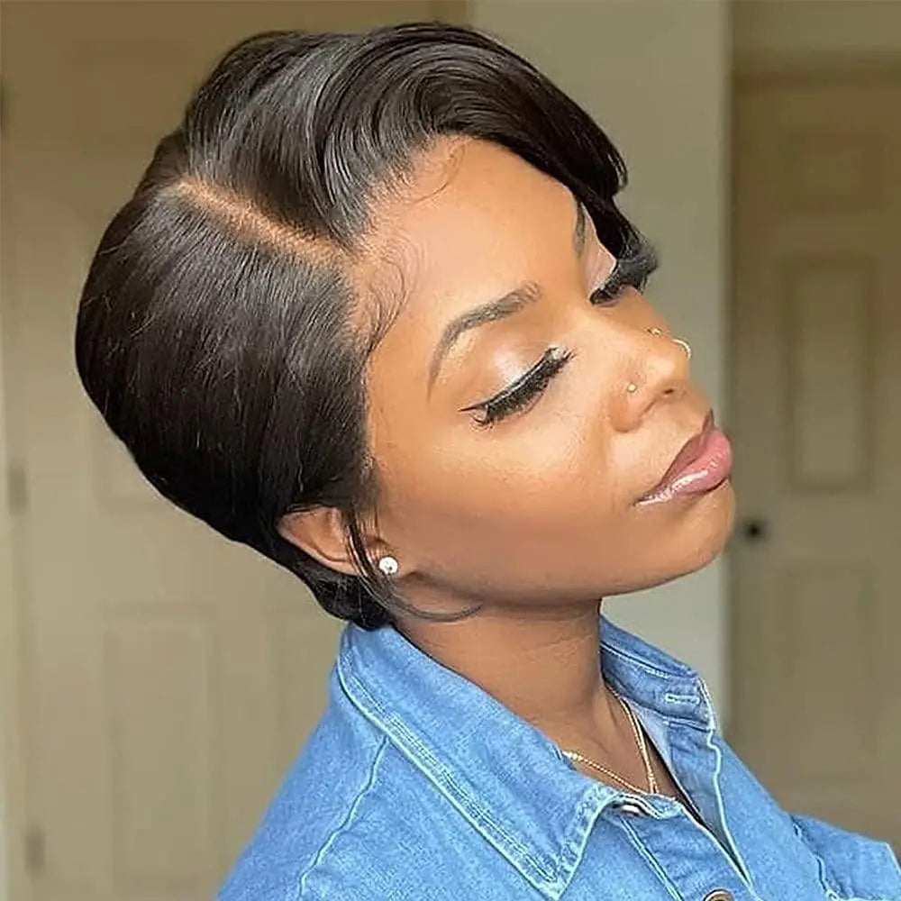 HAIRJOY Synthetic Hair Short Straight Wig for African American Women