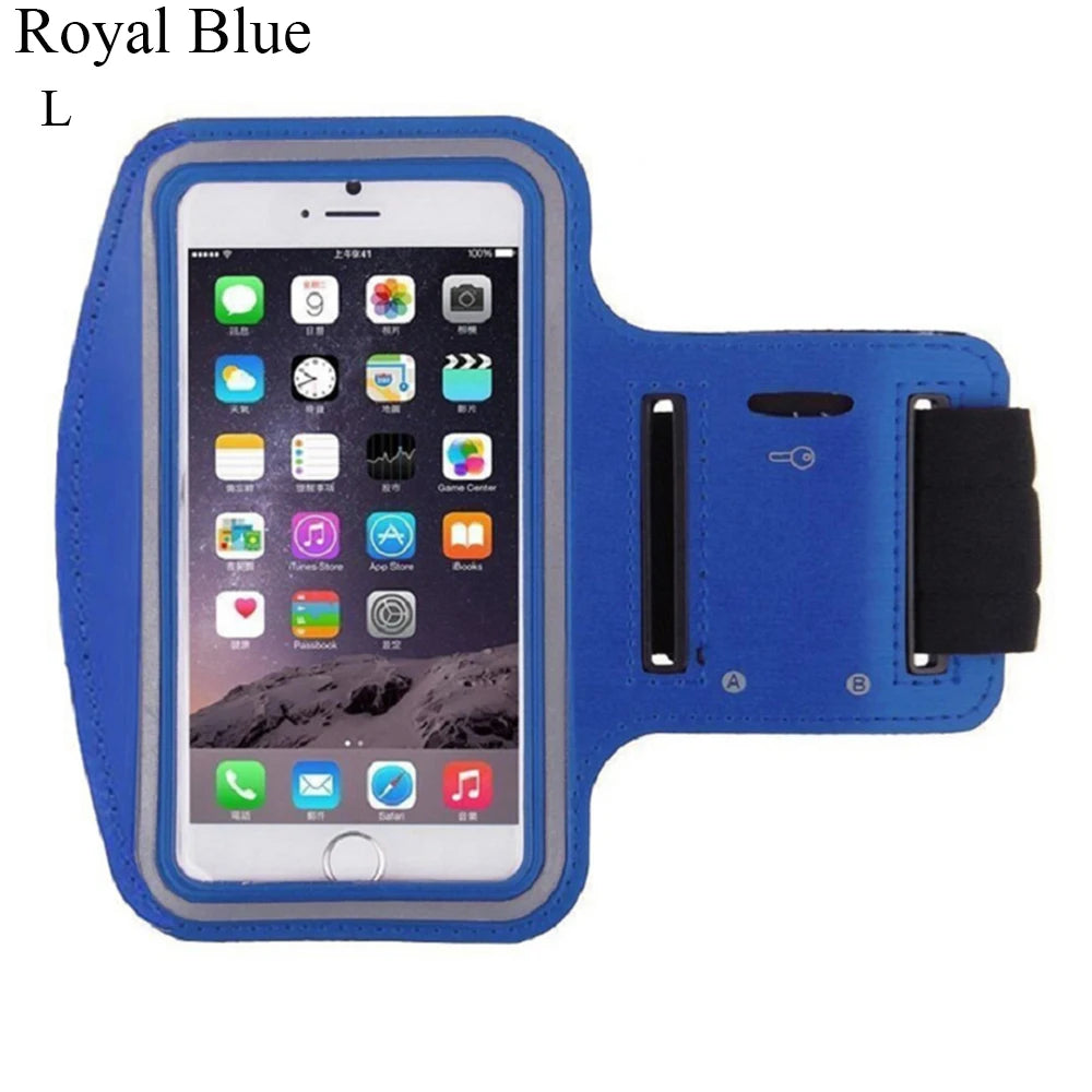 KIMLUD, Phone Arm Band Case Running Armband Sports Accessories Phone Arm Bag Cell Phone Arms Band Armbands Touch Screen Running Bags, Royal Blue L, KIMLUD APPAREL - Womens Clothes