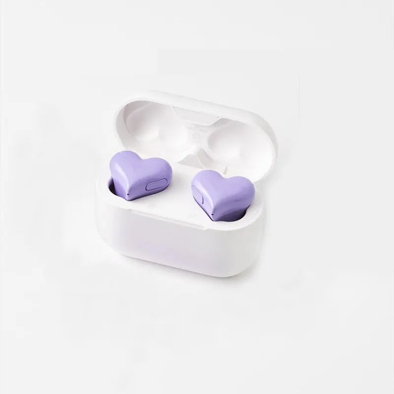 KIMLUD, AX30 New Heart Shaped Wireless Design Girls In Ear Wireless Bluetooth Earphones Cute And Fashionable Appearance, KIMLUD Womens Clothes