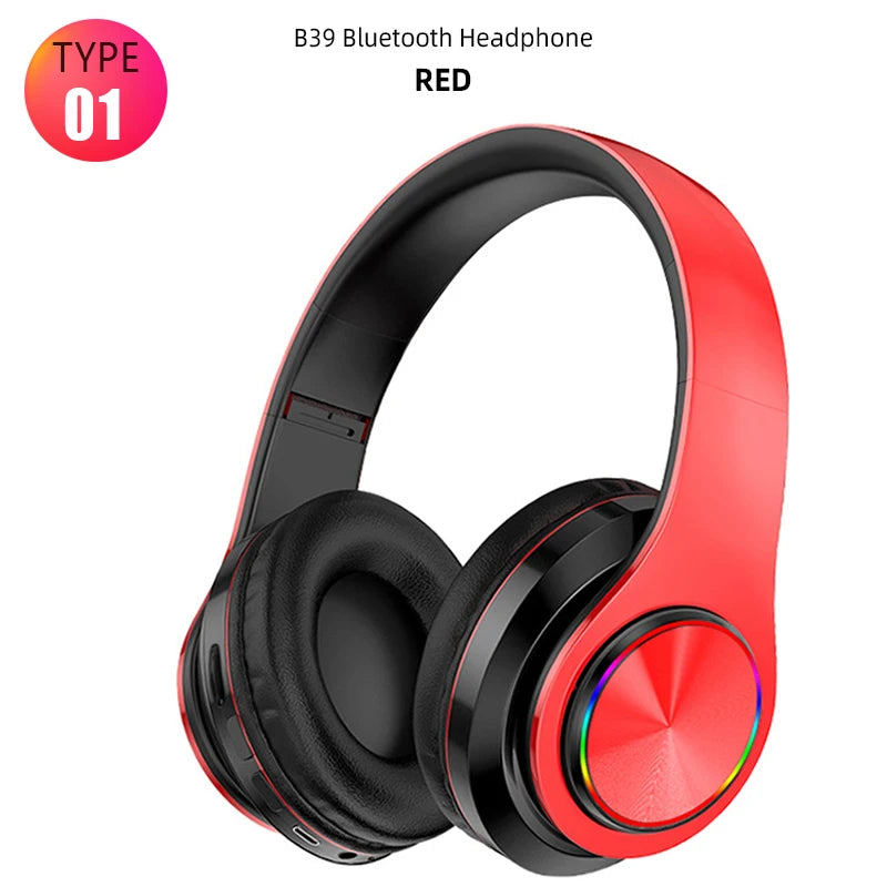 B39 Wireless Bluetooth-compatible Stereo Headset On-Ear Game Headphones Bass Earphones Foldable Sport With Mic For Huawei Xiaomi