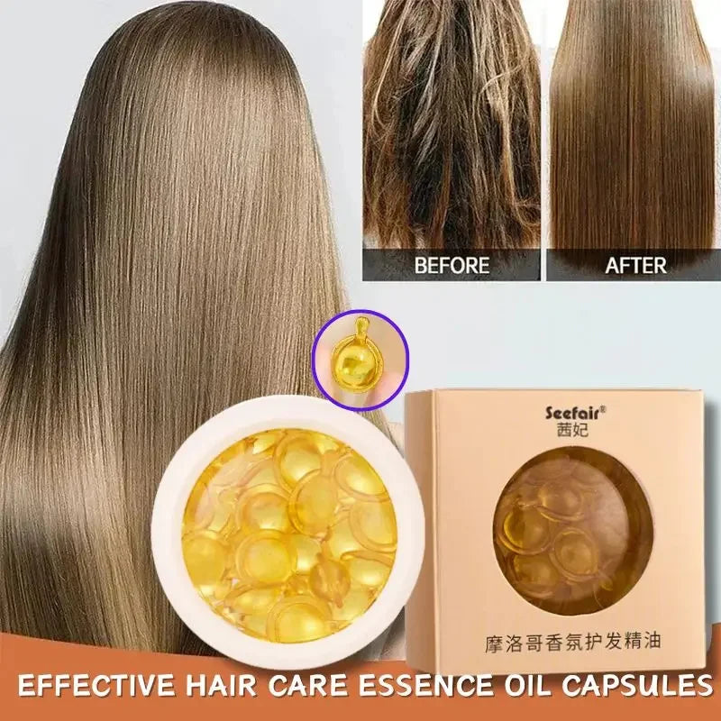 Hair Capsules Repairing Maltreated Frizzy Hair Silky Moisturizing Hair Oil Smoothing Nourishin Instant Hair Care Essence Product