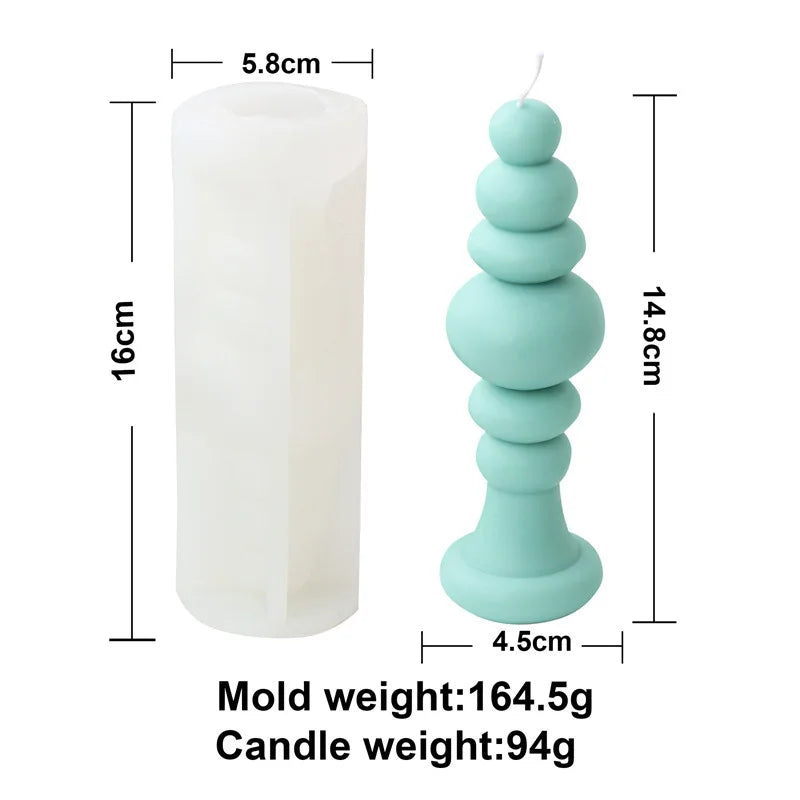 Upgraded Knot Cylindrical Candle Silicone Mold Bow Knot Stripe Cylindrical Candle Mold Vase Shape Candle Acrylic Plastic mold - KIMLUD