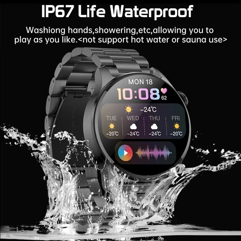 For HUAWEI GT4 Pro GPS NFC Smart Watch Men 360*360 AMOLED Screen Heart rate Bluetooth Call IP68 Waterproof Man Smartwatch 2024