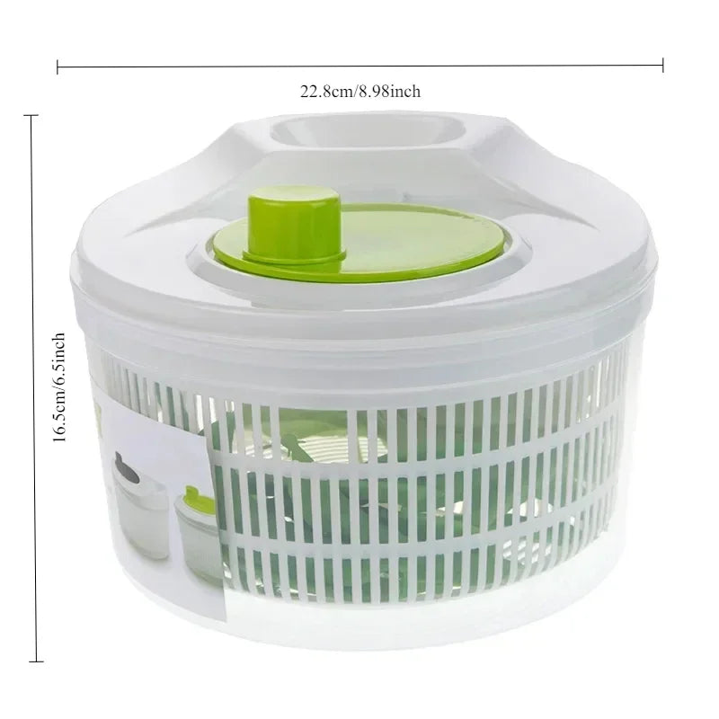 1pc Vegetable Washer Salad Spinner Dryer Drainer Crisp Filter for Washing Dry Leafy Greens Kitchen Tools Salad Spinner