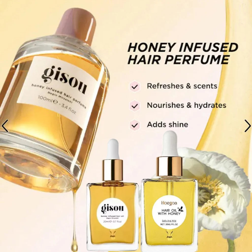 20/50ML Honey Infused Hair Care Oil For Gisou Long Lasting Fragrance Deep Nourishing Flexibility Conditioner Hair Care - KIMLUD