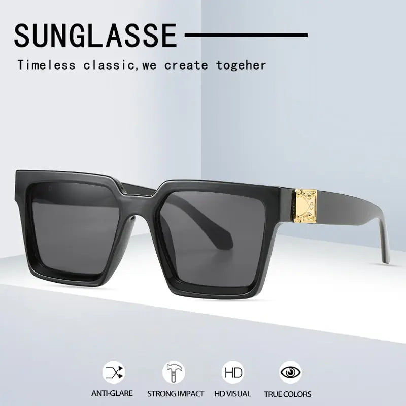 Square Sunglasses Men Luxury Brand Designer Men Eyeglasses Luxury Retro High Quality UV400 Gafas De Sol Hombre