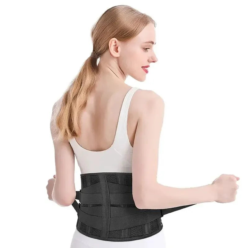 Back Brace Adjustable Waist Belt Support Brace for Lumbar Trainer Sweat Belt for Sports New Assistance Waist Cushion - KIMLUD