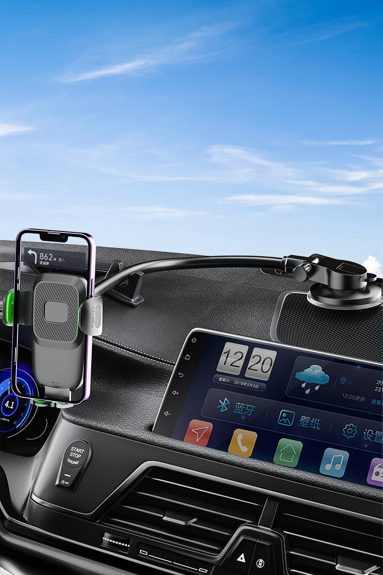 Cell Phone Holder Car, Windshield/Dashboard/Window Car Phone Holder Mount, Suction Cup Phone Mount for Car Truck Compatible