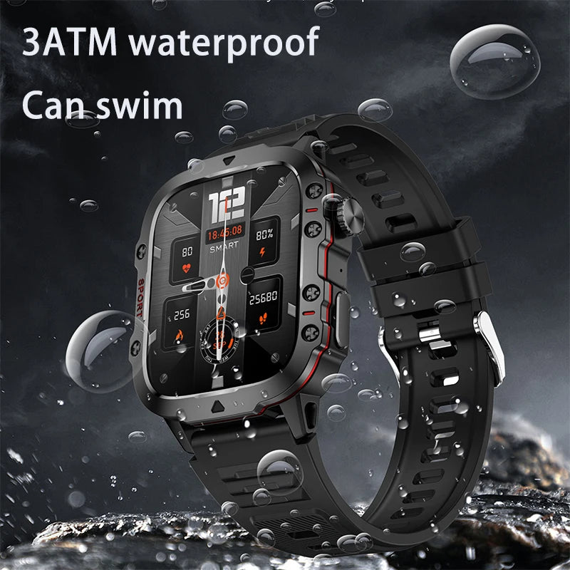 For Xiaomi Rugged Military GPS Smart Watch Men AMOLED HD Screen Heart Rate Bluetooth Call Waterproof Outdoor SmartWatch 2024 New