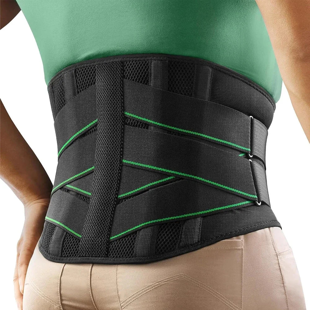 Double Pull Back Lumbar Support Belt Waist Orthopedic Corset Men Women Spine Decompression Waist Trainer Brace Back Pain Relief - KIMLUD