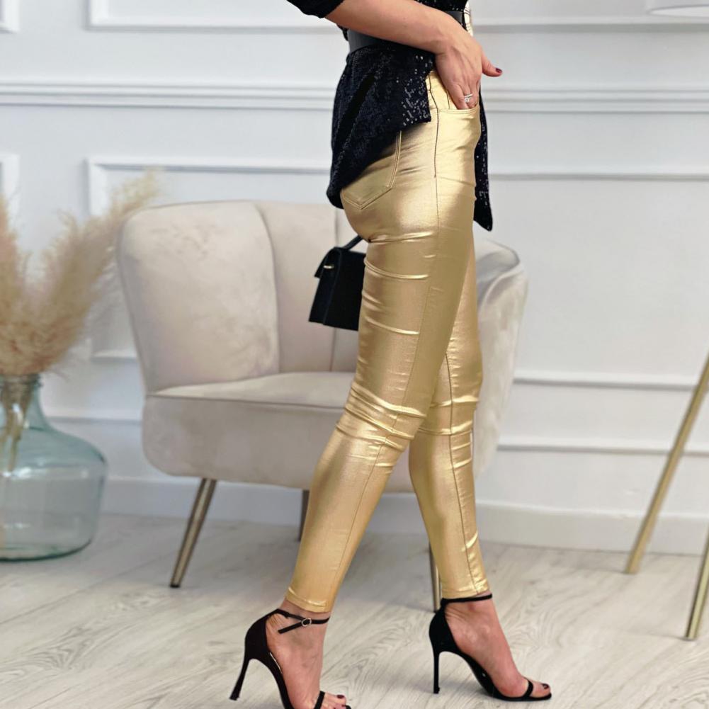 KIMLUD, Women Leggings Ankle-Length Tight Stretchy Faux Leather Lady Trousers Leggings Pants Women Clothing, KIMLUD Womens Clothes