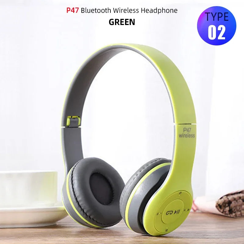 T5 Bluetooth Headphones Over Ear Head Wireless Earphones With Mic Music Headset Gamer Foldable Auriculare Fone For Huawei iPhone