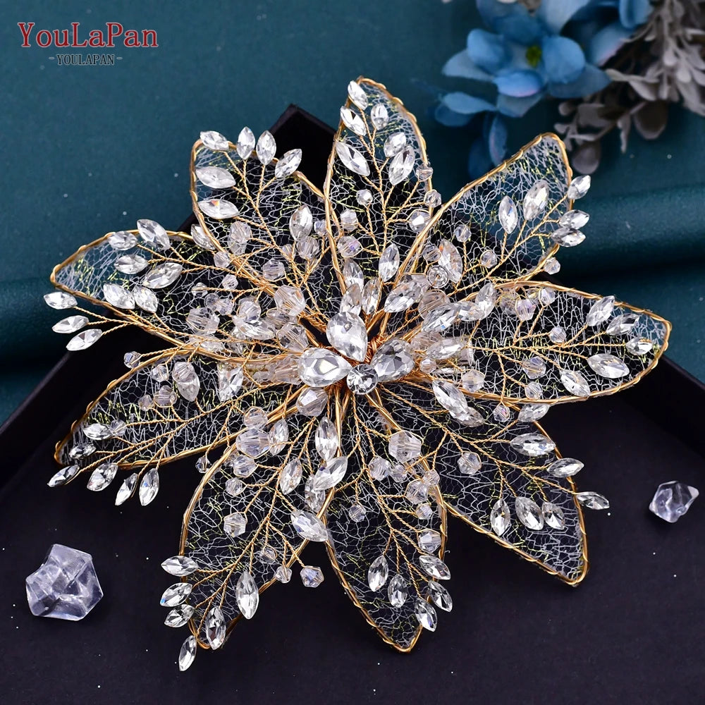 YouLaPan Bride Forehead Headband Sparkling Rhinestone Headpieces For Wedding Women Prom Party Head Jewelry Accessories HP599