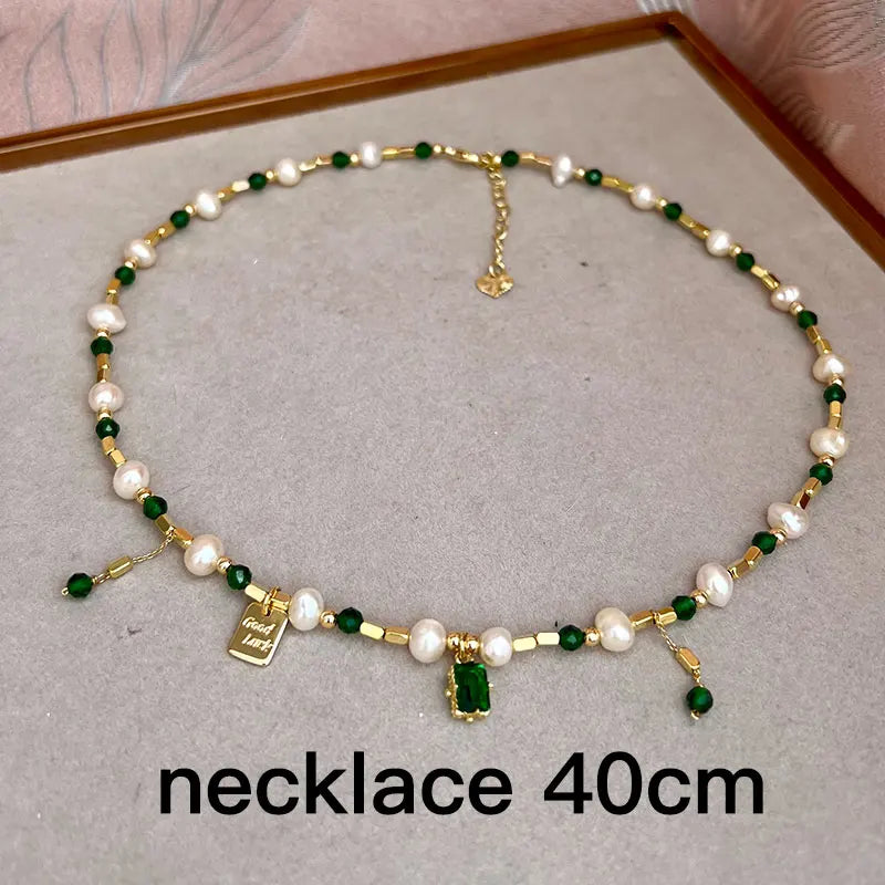 Multiple Elegant Natural Freshwater Pearl Necklaces For Women 40cm Length