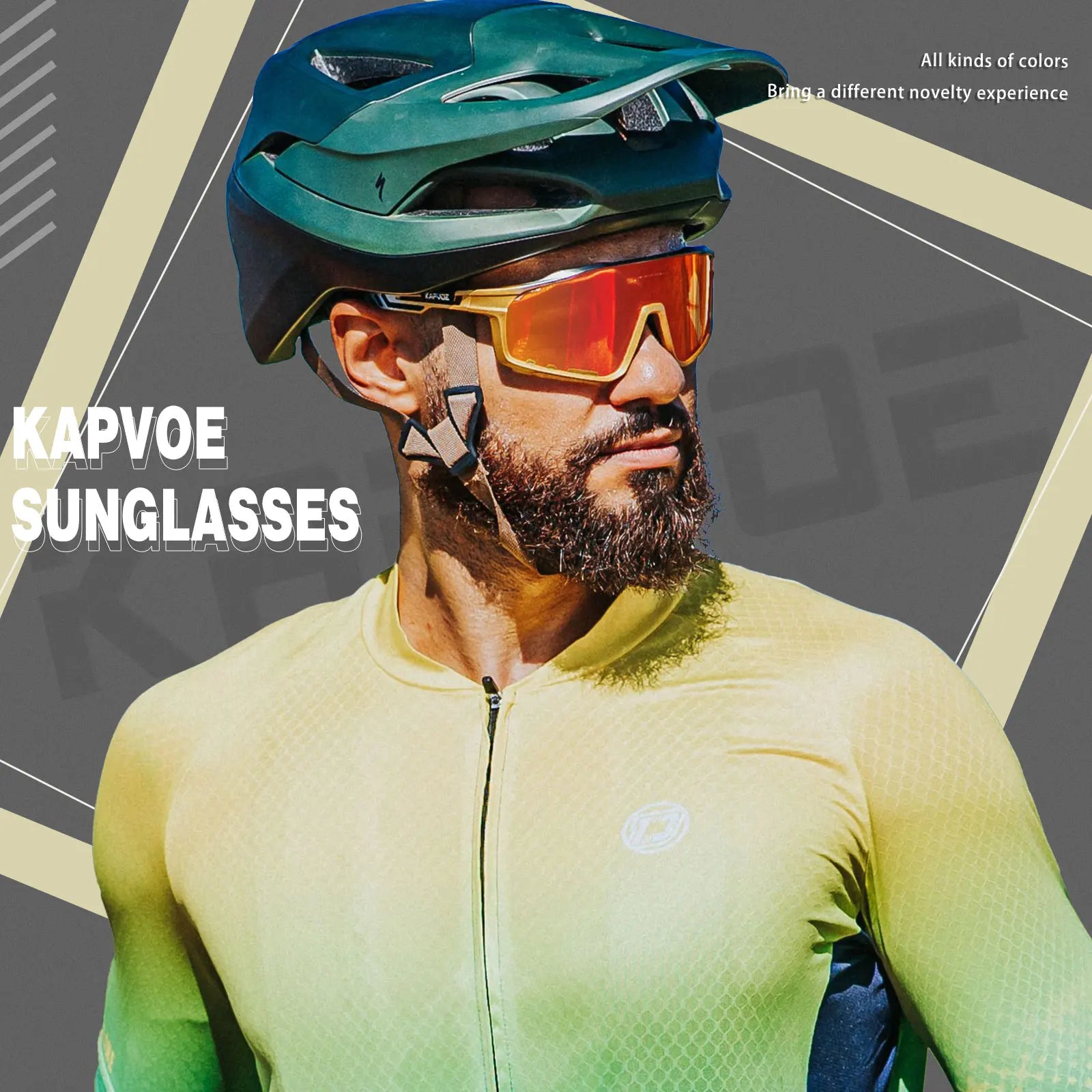 Kapvoe Cycling Sunglasses Polarized Bicycle Bike Men UV400 Racing Bike Road Mountain Eyewear Women Outdoor Sport Goggles