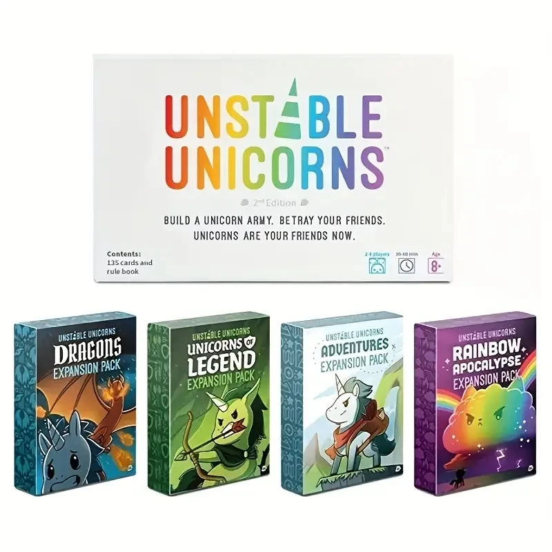 UNICORNS BOARD CARD Game - KIMLUD