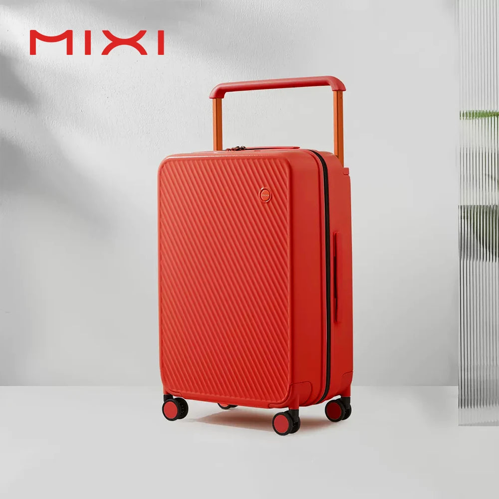 Mixi Wide Handle Travel Luggage Suitcase Rolling Spinner Wheels Hardside PC TSA Lock 20 24 Inch Unisex M9276