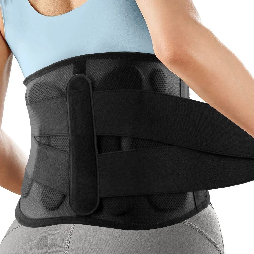 Waist Brace for Lower Back Pain Women Men, Back Support Braces for Lower Back Pain Relief, Sciatica, Herniated Disc, Scoliosis - KIMLUD