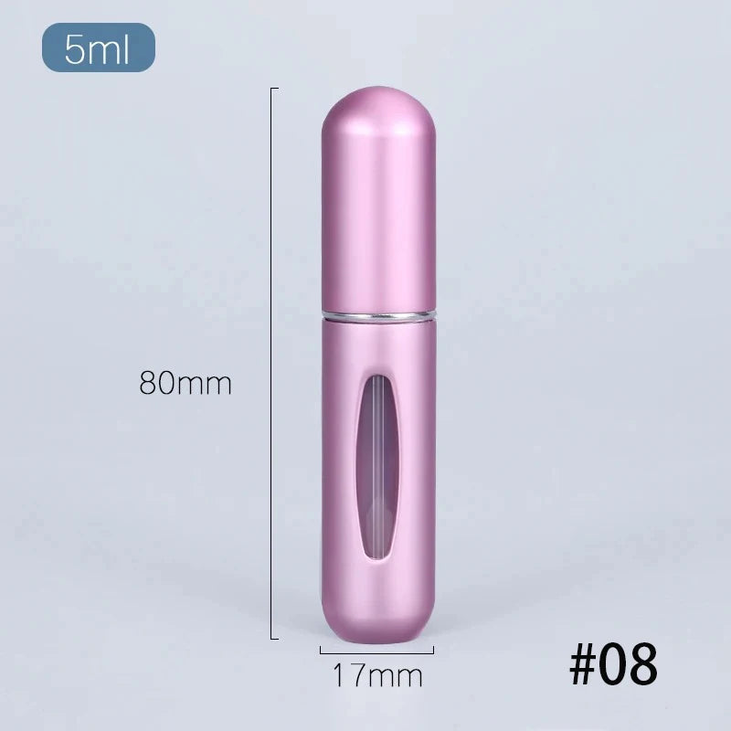 KIMLUD, 5ml Multi Color Aluminum Mini Perfume Bottle with Spray Pump Portable Empty Refillable Atomizer Bottle for Travel Essential, 104-08, KIMLUD APPAREL - Womens Clothes