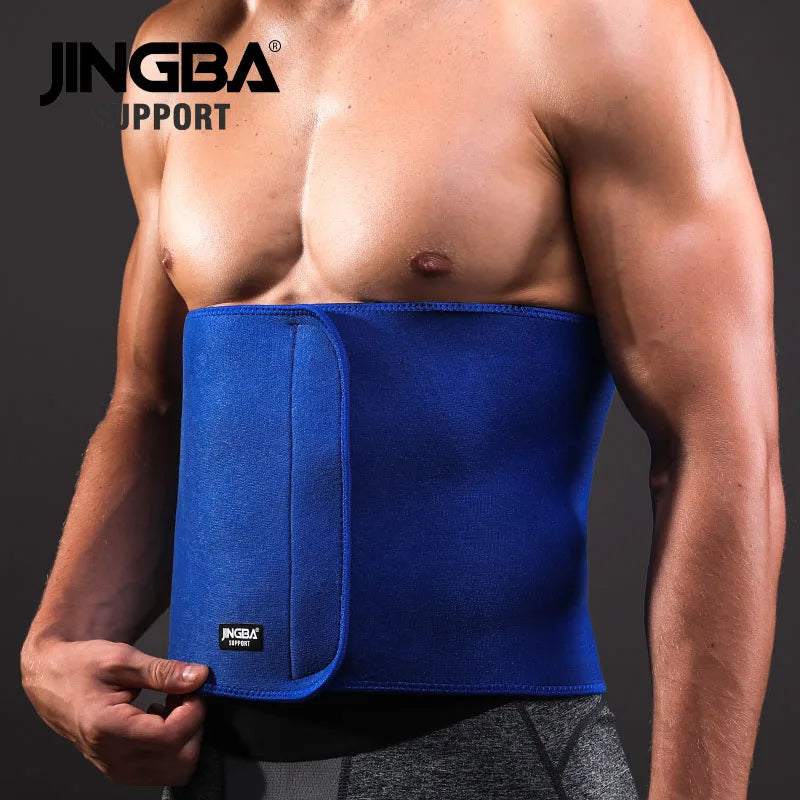 JINGBA SUPPORT New Back Waist Support Sweat Belt Waist Trainer Waist Trimmer Musculation Abdominale Fitness Belt Sports Safety - KIMLUD