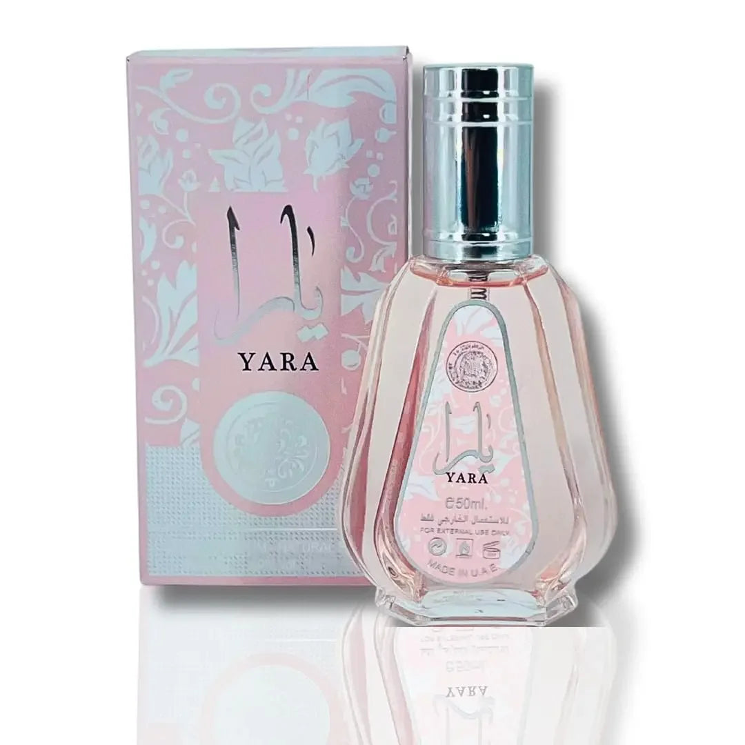 Lattafa Yara For Women 3Piece Set 3.4 Oz Eau de Parfum Spray + 1.7 Oz Hair Mist + 6.7 Oz Deodorant Spray Sweet Pheromone Perfume