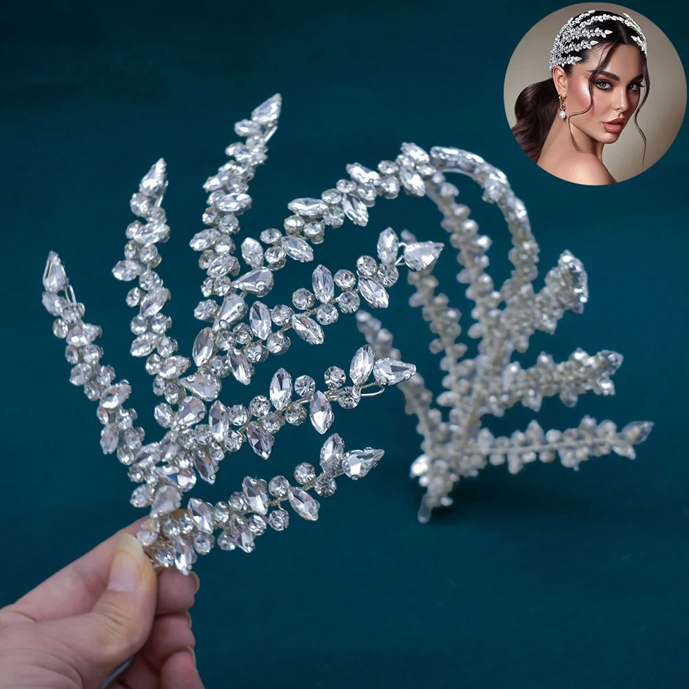 DZ090 Wedding Tiaras and Crowns Crystal Bridal Hair Accessories Party Hair Band Gift Rhinestone Headbands for Women Headdress