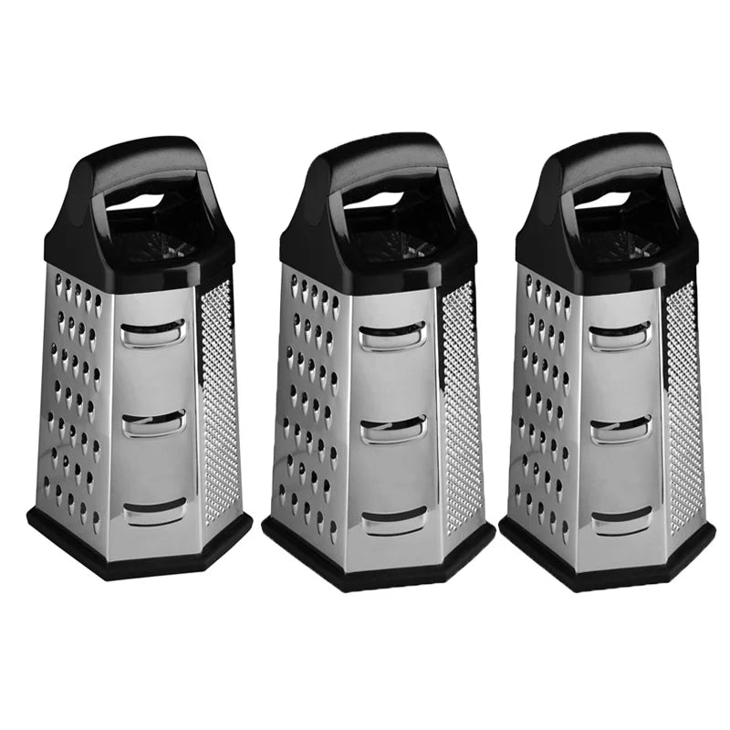 Multifunctional Vegetables Box Grater Stainless Steel 6 Sides Slicer Shredders Manual Cheese Potato Graters Kitchen Accessories