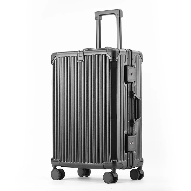 SUSHIMU Suitcase Travel Suitcase Men 20 24 26 Carry-On Luggage Women PC Aluminum Frame Trolley Case TSA password lock