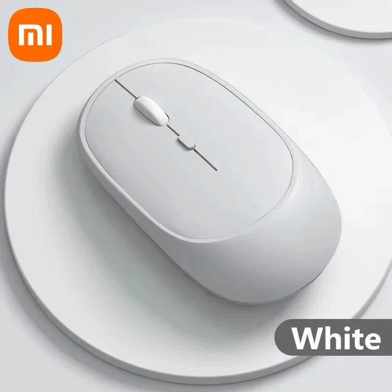 KIMLUD, Xiaomi Wireless Mouse Bluetooth-compatible 2.4G Silent Mice Adjustable DPI Ergonomic Design USB Rechargeable Gaming Office Mouse, White, KIMLUD APPAREL - Womens Clothes