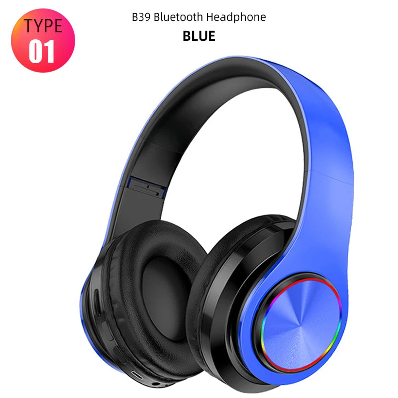 B39 Wireless Bluetooth-compatible Stereo Headset On-Ear Game Headphones Bass Earphones Foldable Sport With Mic For Huawei Xiaomi