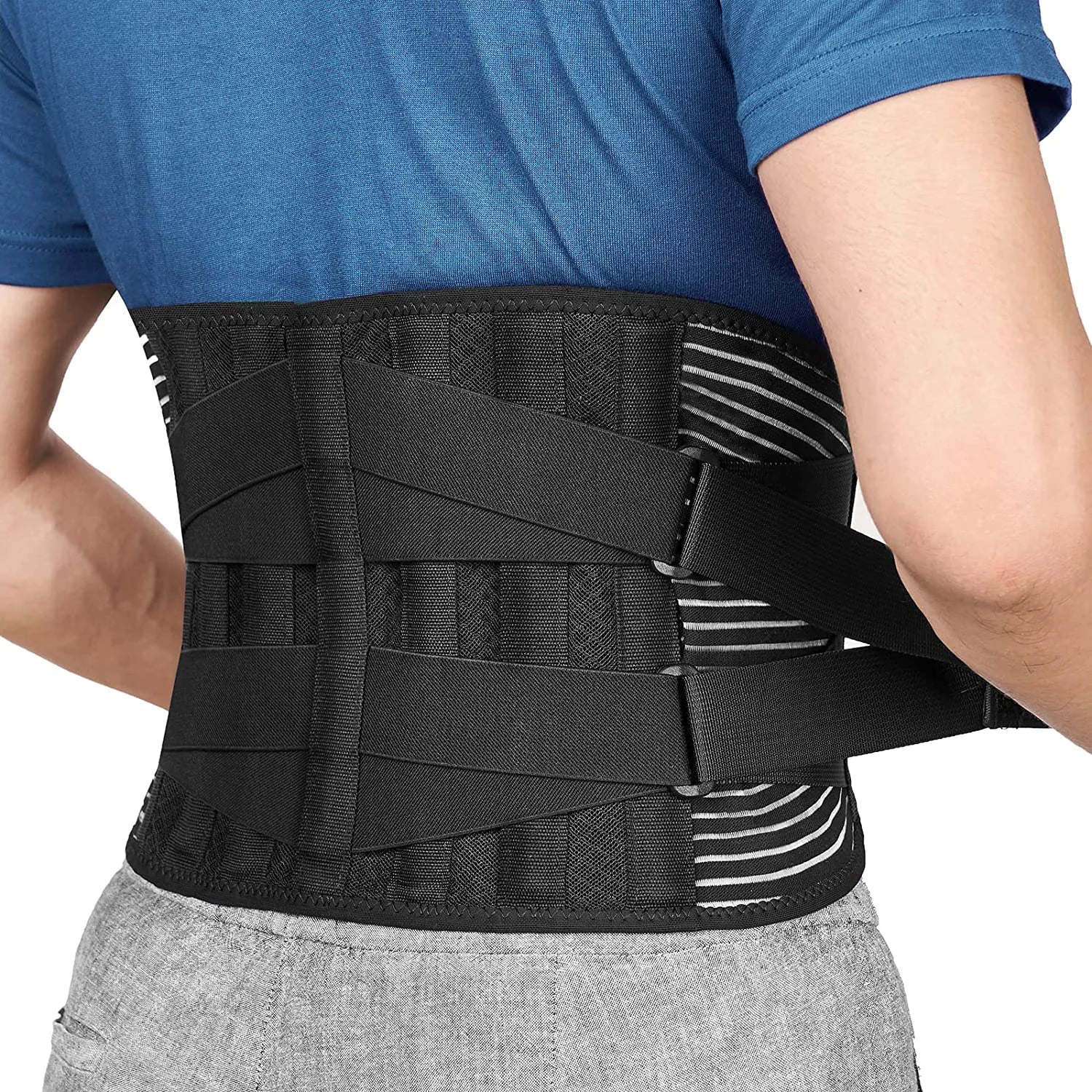 Double Pull Back Lumbar Support Belt Waist Orthopedic Corset Men Women Spine Decompression Waist Trainer Brace Back Pain Relief - KIMLUD