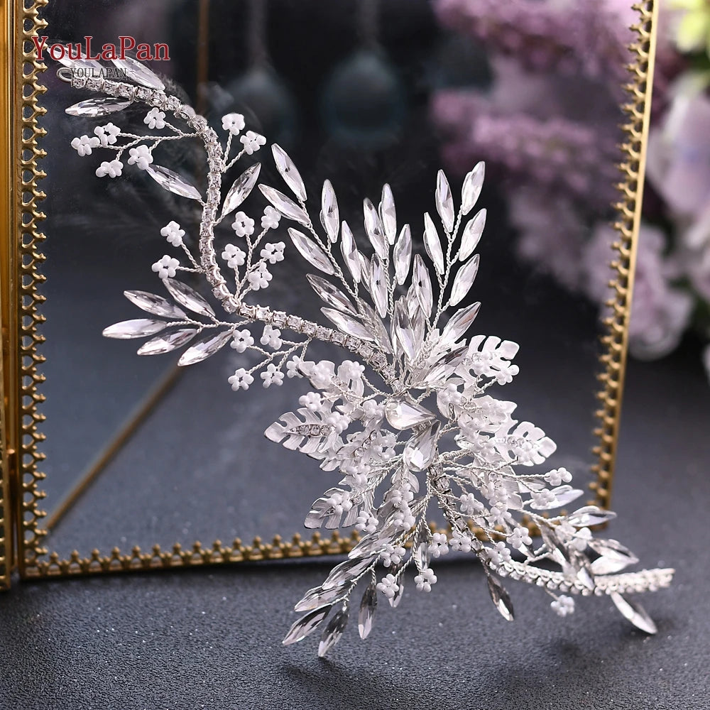 KIMLUD, YouLaPan HP434 Bridal Headband Rhinestone Women Headwear Bride Crowns Tiaras Wedding Hair Accessories Pageant Party Headdress, HP277-S / CHINA, KIMLUD APPAREL - Womens Clothes