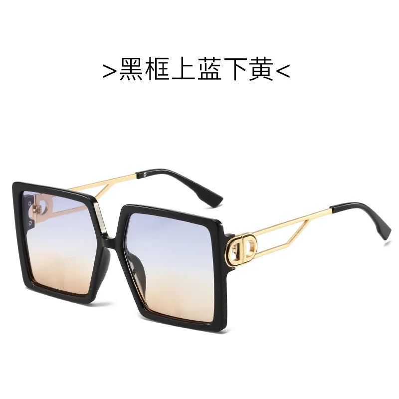 KIMLUD, large square frame sunglasse metal square sunglasses men and women fashion casual sunglasses large frame thin for sunglasses men, C2 / other, KIMLUD APPAREL - Womens Clothes