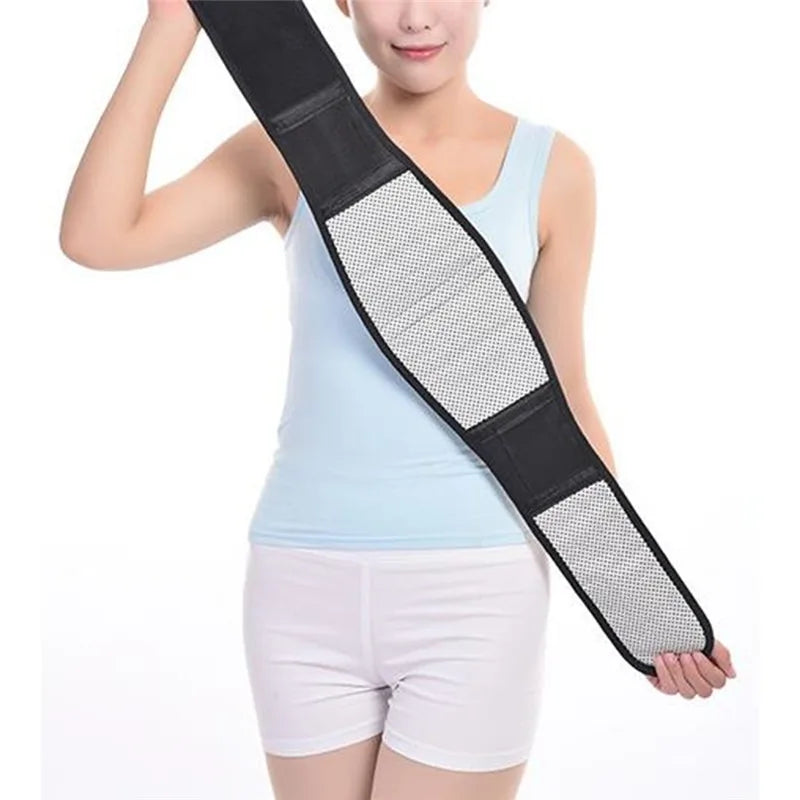 Adjustable Waist Tourmaline Self heating Magnetic Therapy Back Waist Support Belt Lumbar Brace Massage Band Health Care - KIMLUD