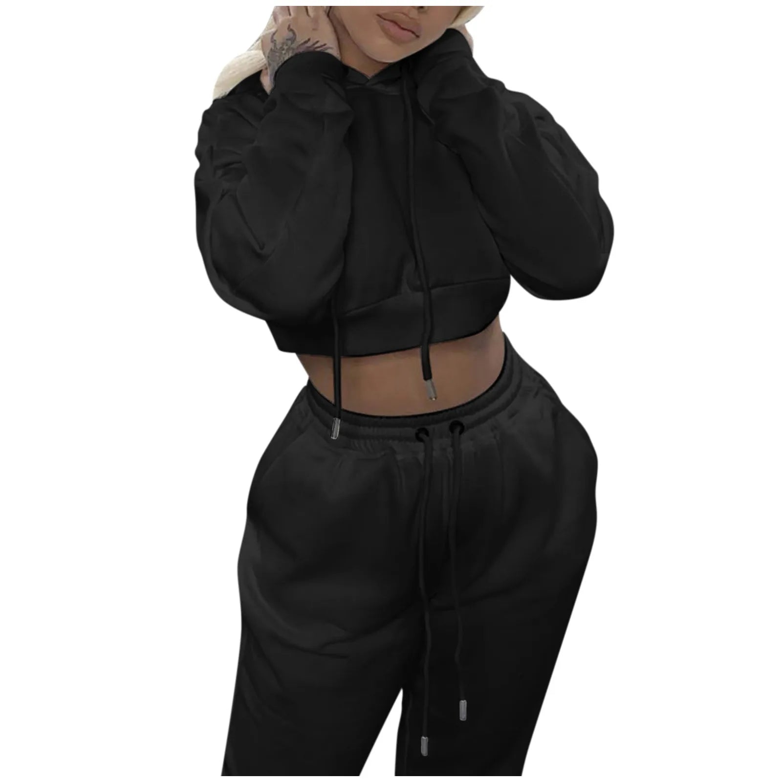 Women 2 Piece Set Casual Sport Outfits Tracksuit Hoodies Sweatshirt+Sweatpants Jogger Pants 2024 Fashion Winter Sportswear