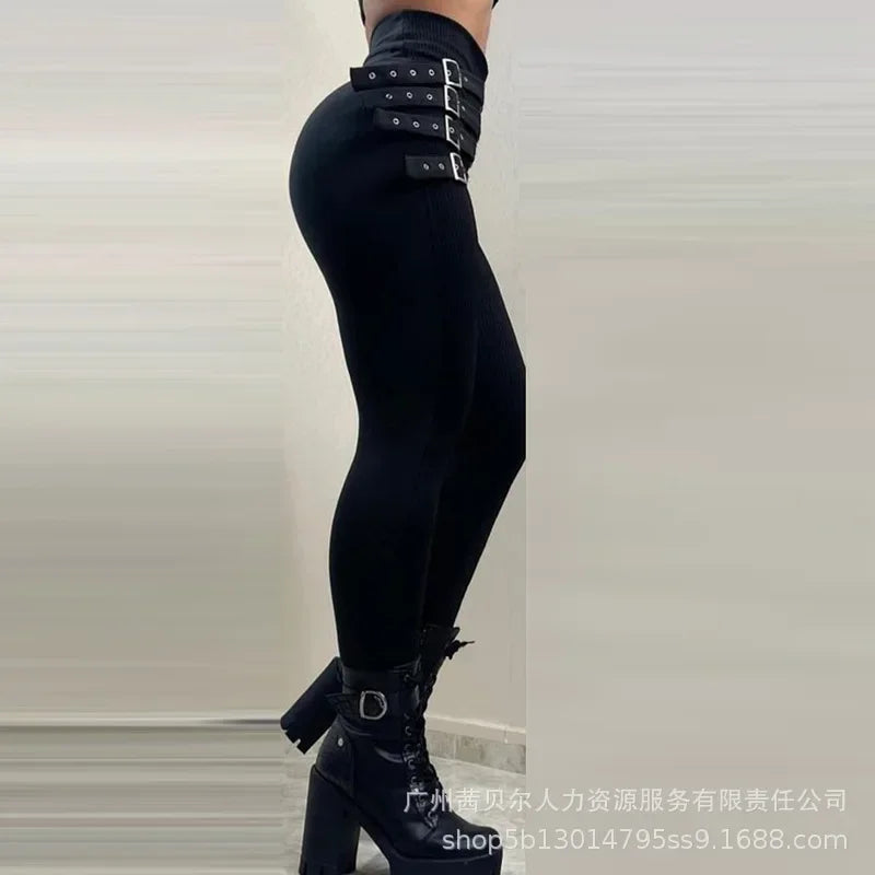 Womens Trousers 2023 New Black High Waist Slim Fit Pants for Women