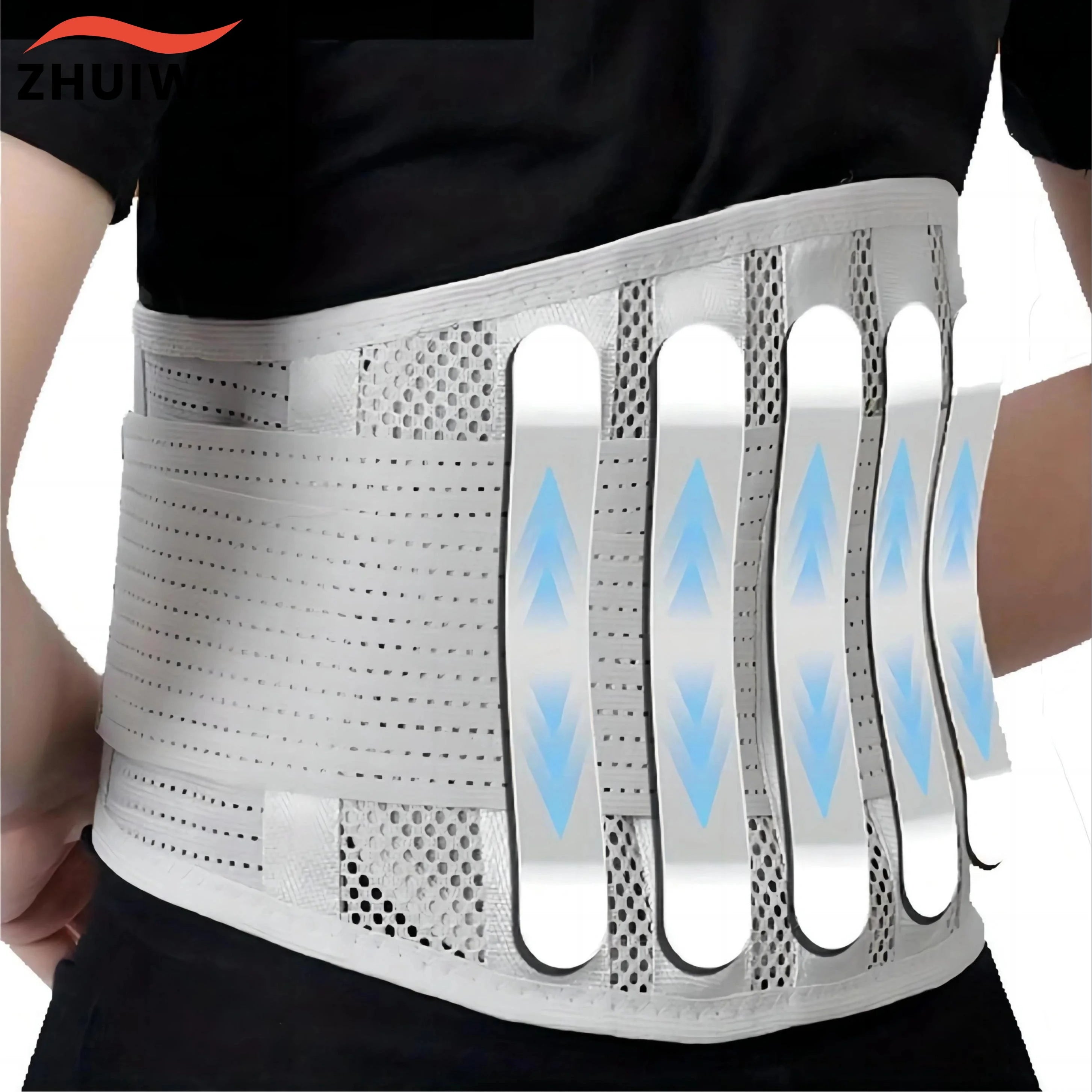 KIMLUD, Breathable Lumbar Support Belt With 5 Reinforced Support Plates,Adjustable Back Brace Waist Trainer For HerniatedDisc Protection, KIMLUD Womens Clothes