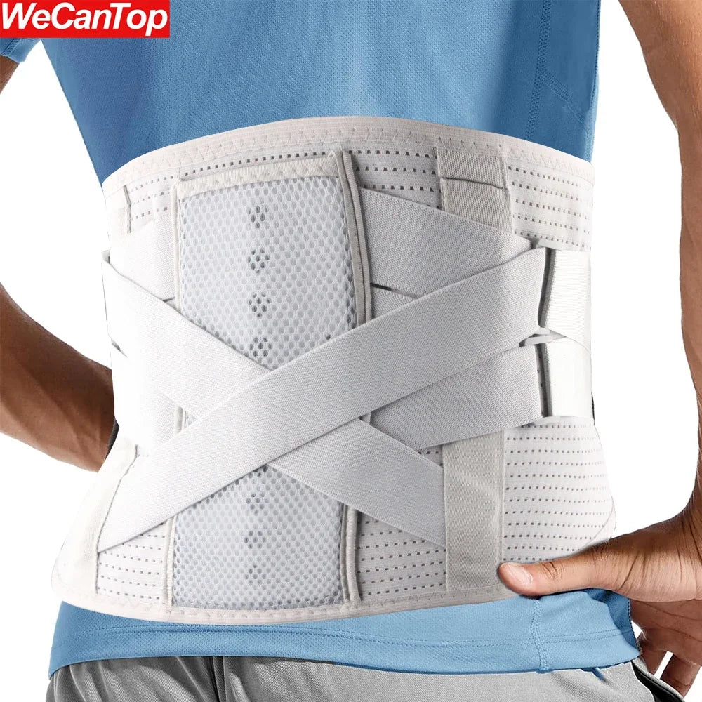 Back Brace for Lower Back Pain Relief,Waist Support Belt for Men Women,Soft Breathable Fabric Lumbar Support for Herniated Disc - KIMLUD