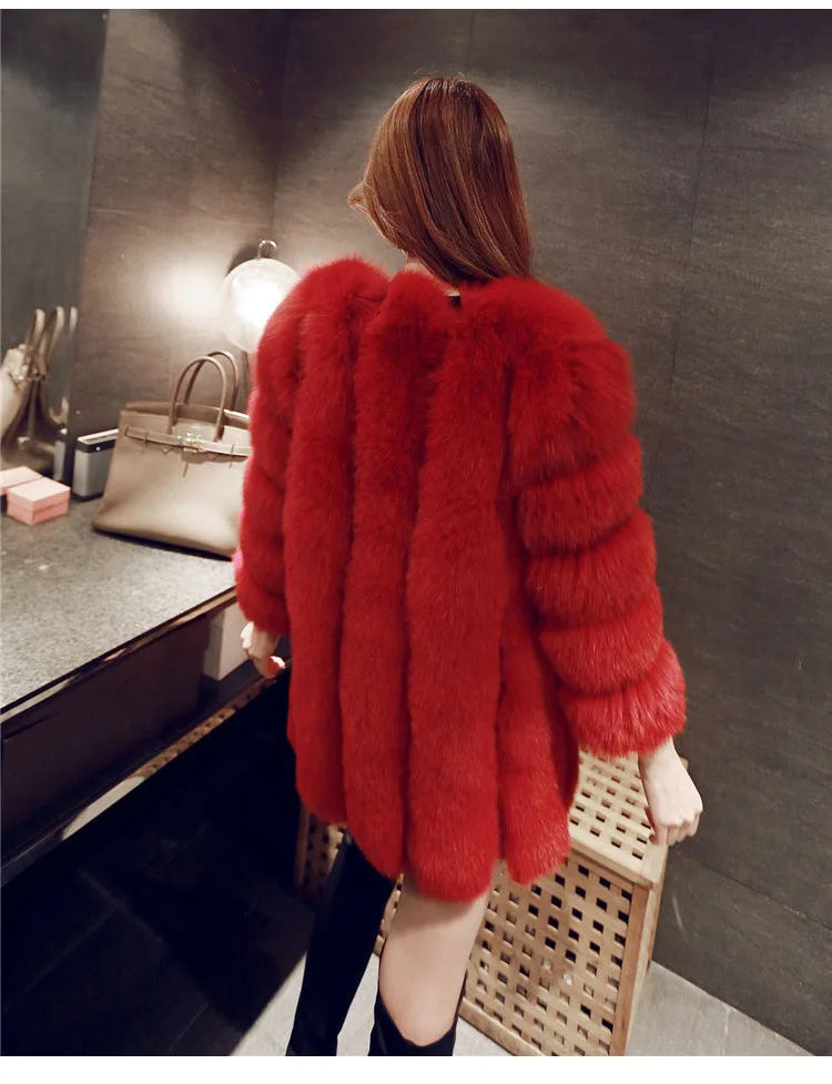 Fall Faux Fur Jackets for Women Long Puff Sleeve Woman Coat Solid Short Warmth Outerwear Clause Ladies Elegant Streetwear